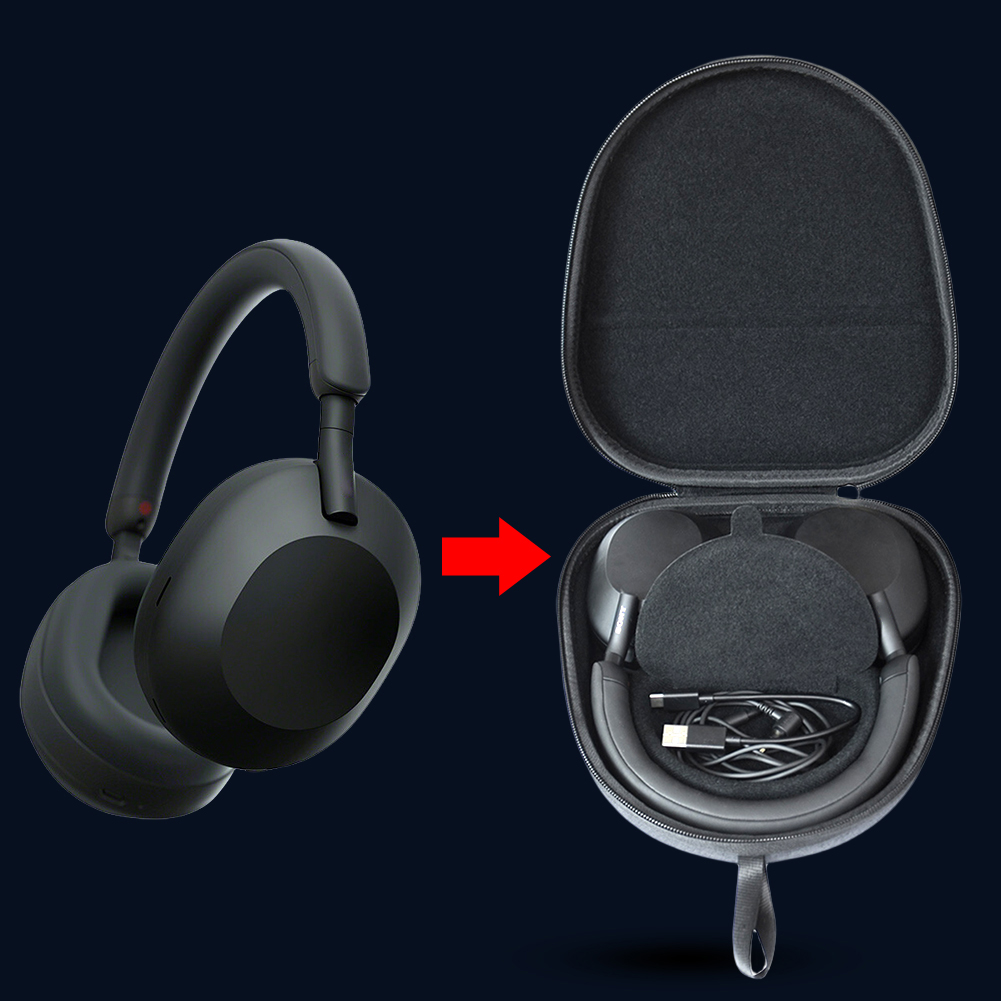 Sony Headphone Wh-1000Xm5 - Estojo de viagem rígido em EVA,